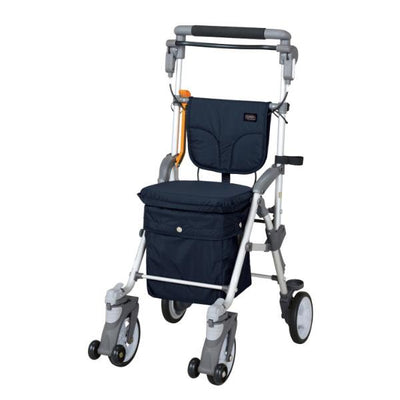 シルバーカー スルーンボックスN ネイビー 軽量 コンパクト 座れる おしゃれ