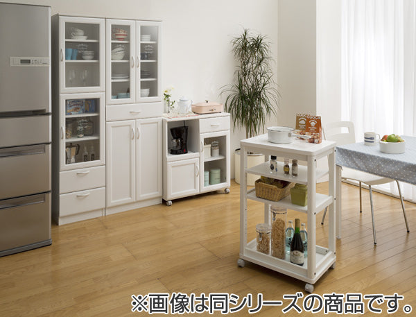 食器棚 カップボード スリム カフェ風デザイン セシルナ 幅30cm
