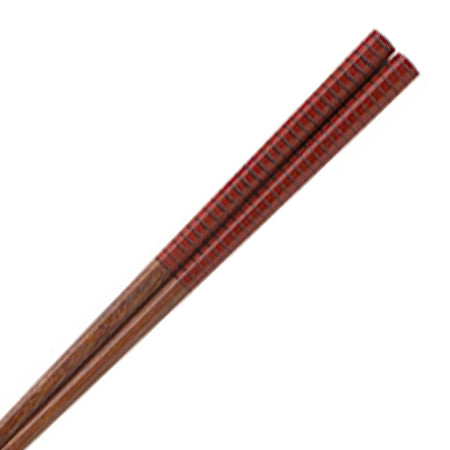 箸 20.5cm 八角ライン 漆箸 木製
