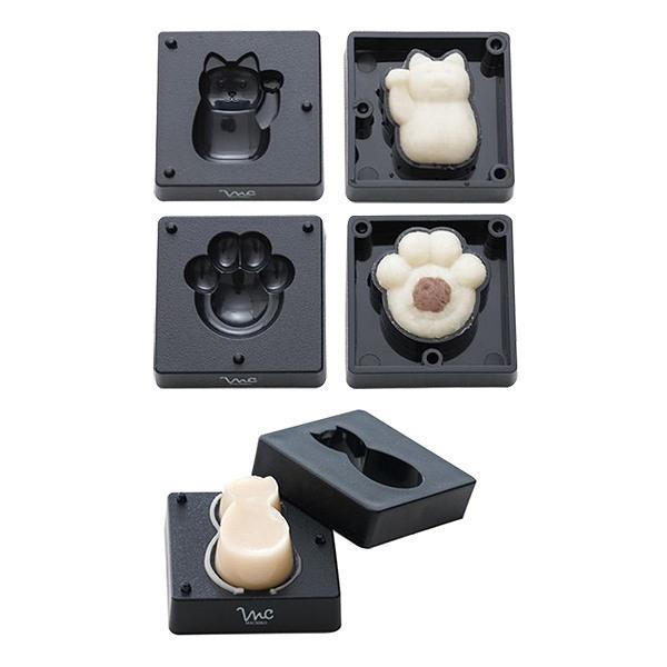 練りきり型　ねこシリーズ　招き猫・後ろ姿・猫足　ヘラ付き