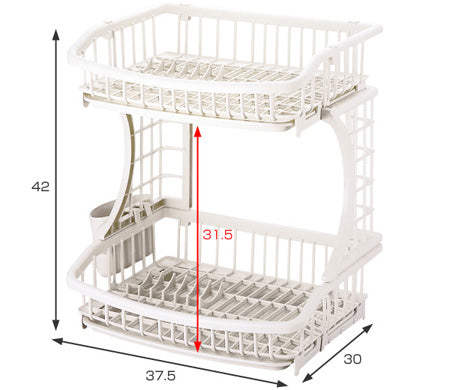 水切りラックラルジェ二段式水切りバスケット