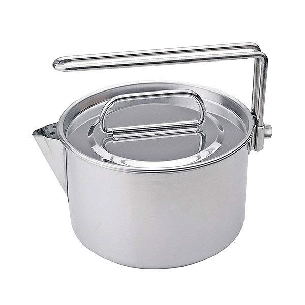 アウトドア用品　キャンピングケットル　クッカー　フタ付き　14cm　1.3L　ステンレス製