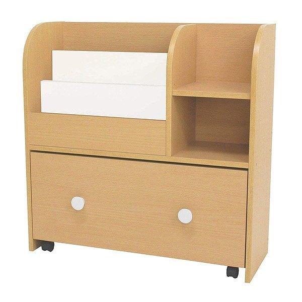 キッズおもちゃ箱付き絵本ラック　naKids
