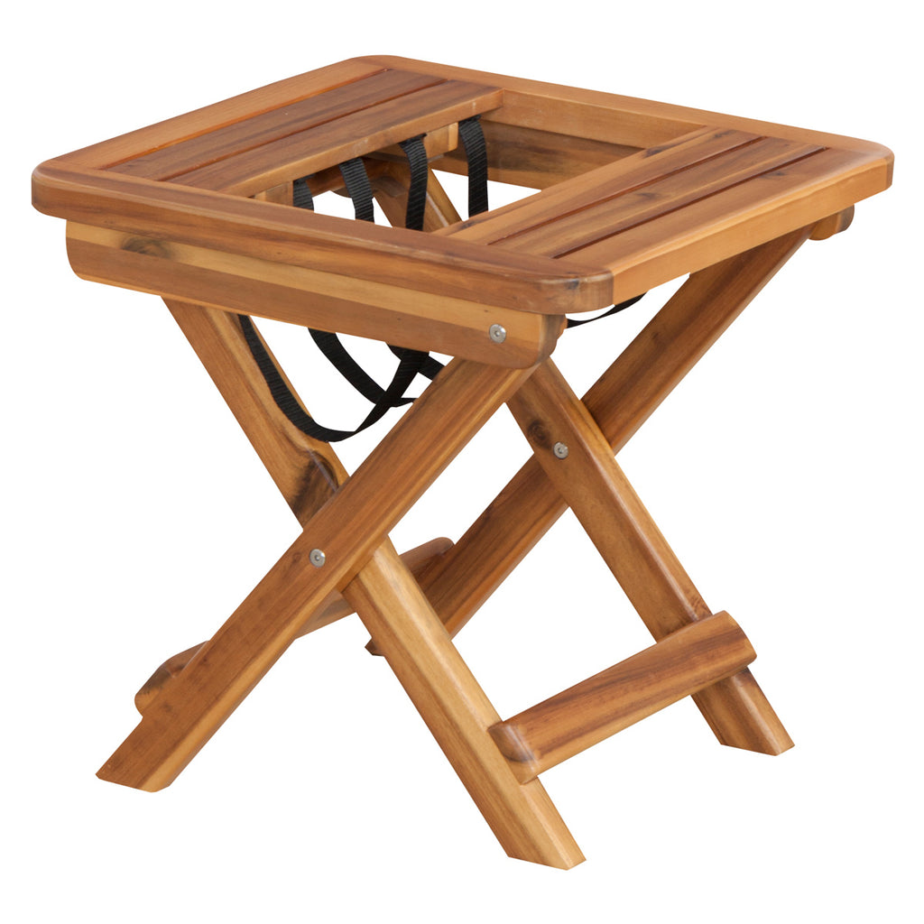 サイドテーブル 幅45cm マガジンラック 折りたたみ式 木製 天然木