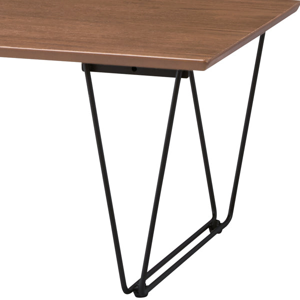 コーヒーテーブル　ローテーブル　スチールフレーム　アーロン　幅110cm