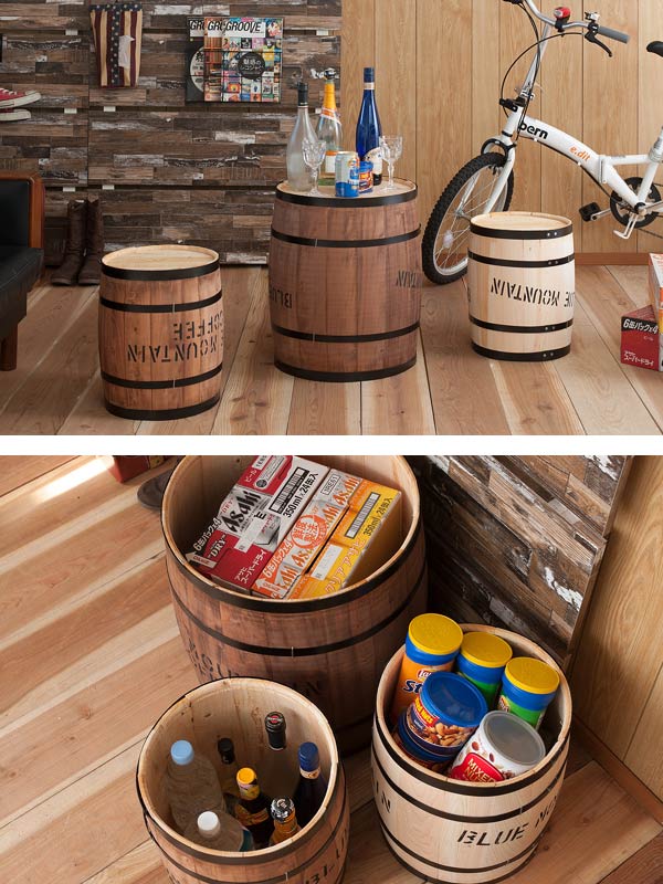 コーヒー樽　木樽　　蓋なし Amazon｜ディスプレイ用コーヒー木樽 (中サイズ)ブラウン｜ドリッパー