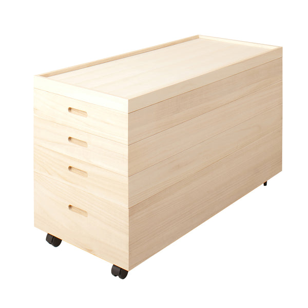 桐 衣装ケース 4段 深型1段 日本製 キャスター付 幅95cm