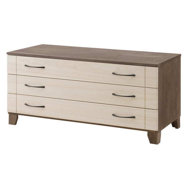 桐 スタイルチェスト 3段 日本製 ツートーン 幅100cm