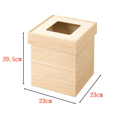 ゴミ箱桐製正方形