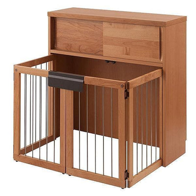 ペットケージ カウンター下 サークル 天然木 幅90cm