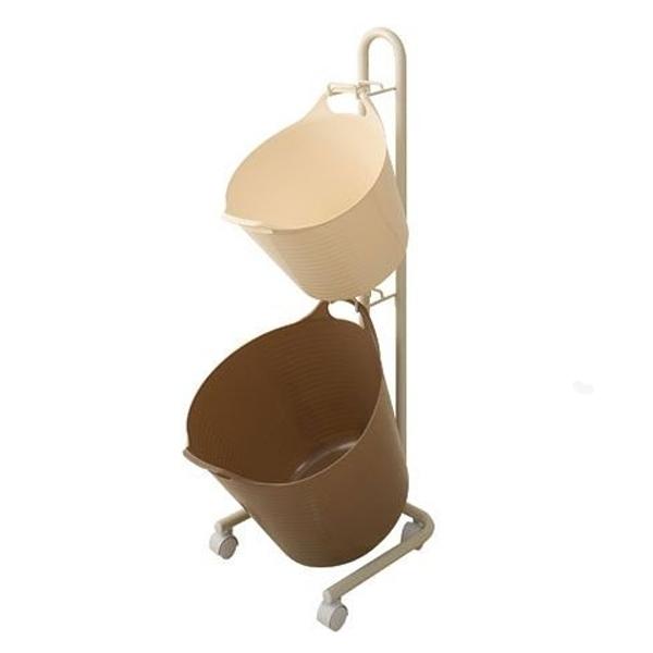 バケットワゴン2段　ゴムバケツ　付き