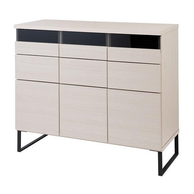 キャビネット 引出しタイプ スチール脚 モダンデザイン 日本製 幅106cm