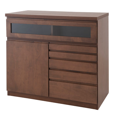 ファックス台 キャビネット 天然木アルダー チェスト 幅90cm