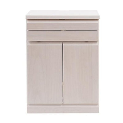 パソコンデスク キャビネットタイプ 天然木 桐 幅60cm