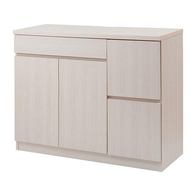 キャビネット パソコンデスク 収納棚 木目調 約幅105cm